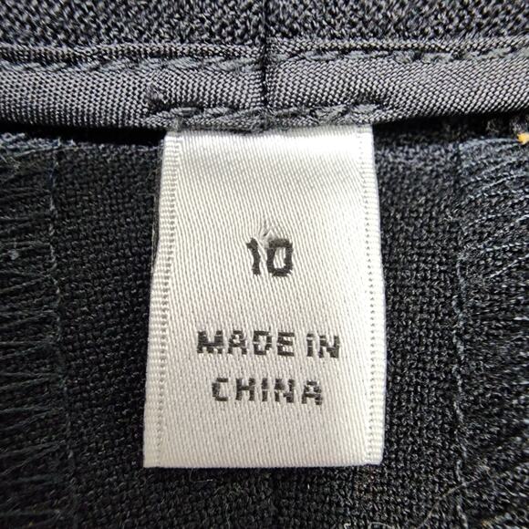 Semantiks Pants Womens 10 Black Mid Rose Crop Flare Leg Trousers Stretch Office - Picture 5 of 12